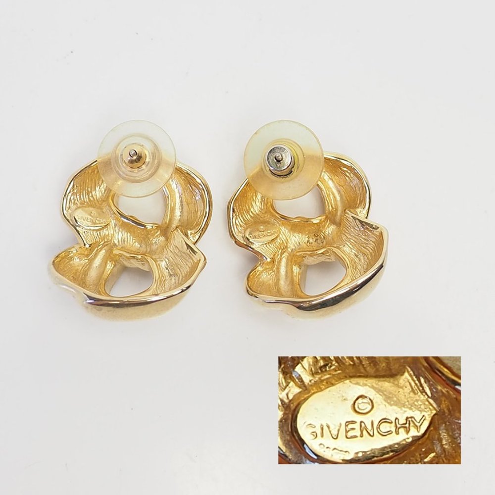 Givenchy Vintage Knot Bow Ribbon Earrings View 3
